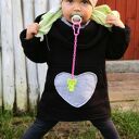 Bluza dziecięca NavahoClothing z kapturem i dużą kieszenią (czerwona bawełna)