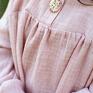 tessita sukienka emily z muślinu z ozdobnym guziczkiem, różowa dziecka