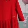 czerwone sukienka dla dziewczynki maxi z tiulową spódnicą sophie, perełki delikatna