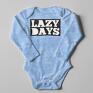 czarne indywidualne body lazy days długi