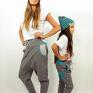 Spodnie mama i dziecko SzaRave - baggy pants - wygodne dresowe dzianina