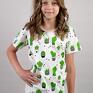 zielone dziecięca kaktus 80/86 koszulka dla dziewczynki