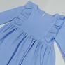 Sukienka dla dziewczynki niebieska - muślinowa
