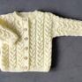 Sweterek "Kremowy" rekodzielo włóczka akrylowa