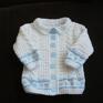 Cieplutki, grubiutki, rozpinany sweterek idealny na wiosenne spacery dla maluszka:) niemowlę