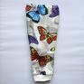 bawełniane spodnie śpiochy dla dziewczynki motyle dziecięce z motylkami, rozmiary 56 półśpiochy