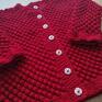 zamówienie:) czerwony na drutach sweterek