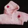 delikatny sweterek "różowy kapturek" włóczka