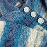 białe niemowlęcy sweterek 6-12 mies sweter na drutach
