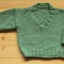 Komplet sweterków dla bliźniaków - niemowlęcy miętowy