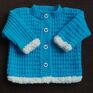 niemowlę turkusowe wdzianko:) sweterek