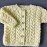 niemowlę sweterek "kremowy" na drutach