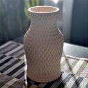 Wazon ceramiczny druk 3D Nowoczesny Minimalistyczny na kwiaty - beżowy, 21 cm