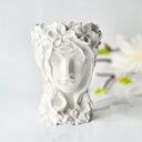 Wazon - doniczka głowa Kobiety - white