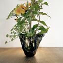 Szklany wazon fusingowy „Szara fala”