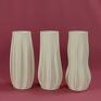 handmade zestaw trzech wazonów z ceramiki wykonana metodą druku 3d przy wazon ceramiczny