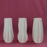 wazon zestaw trzech wazonów z ceramiki wykonana metodą druku 3d przy ceramiczny