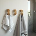 Drewniany Minimalistyczny Wieszak Na Ręczniki Dębowy