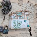 Rustykalny wieszak z niezapominajkami