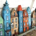 Drewniany wieszak na ubrania - Kolorowa Starówka