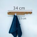 Dębowy Wieszak przyklejany idealny do małych przestrzeni