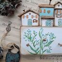 Rustykalny wieszak z niezapominajkami