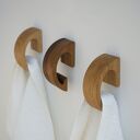 Drewniany Minimalistyczny Wieszak Na Ręczniki Dębowy