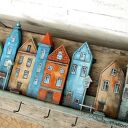 Drewniany wieszak na ubrania - Kolorowa Starówka