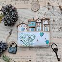 Rustykalny wieszak z niezapominajkami