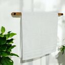 Długi wieszak dębowy do łazienki 70 cm - minimalistyczny z haczykami