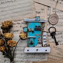 Wieszak turkusowy domek na klucze