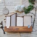 Rustykalny wieszak z domkami no 1