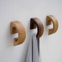 Drewniany Minimalistyczny Wieszak Na Ręczniki Jesion