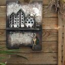 Drewniany wieszak na klucze - Spichrze nad Brdą