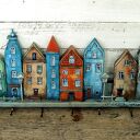 Drewniany wieszak na ubrania - Kolorowa Starówka