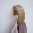 Drewniany Minimalistyczny Wieszak Na Ręczniki Dębowy