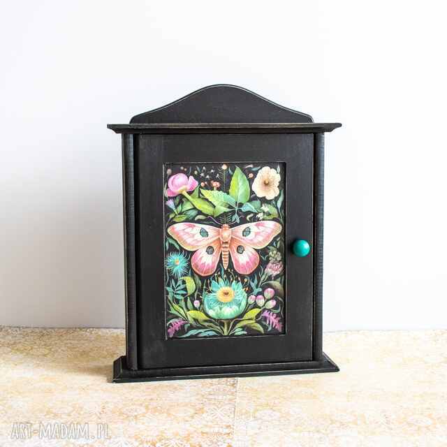 Szafka na klucze - Motyle i kwiaty - rezerwacja dla p. Joanny