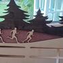 bieganie wieszak na medale drewniany personalizowany las
