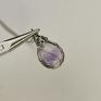 wire wrapping stal chirurgiczna maly wisiorek ametyst