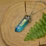 amulet aqua aura wisiorki wire wrapping