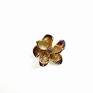 wisiorki: Zawieszka srebrna z kwiatkiem Magnolii brązowej medium - wisiorek