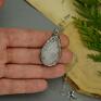 wisiorki: Wisiorek kamień księżycowy unikatowy wire wrapping - ręczne oryginalny biżuteria autorska