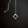 Surowy romb ze srebra (bez łańcuszka) - wisiorek kropla biżuteria geometryczna