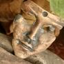 miedziana maska wenecka wisior art clay biżuteria autorska
