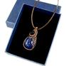 wire wrapping wisiorek z lapis lazuli i agatem biżuteria na prezent