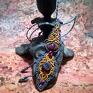 biżuteria z kamieniami szare fetysz naszyjnik agat granat rubin naturalny mikro na prezent