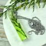 wisiorki: z roślinką w - zielony - GN7 biżuteria z wisiorek z żywicy