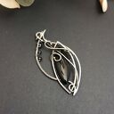 Srebrny wisiorek z czarnym onyksem - elegancka biżuteria handmade, unikatowy