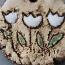 Wisiorek ceramiczny NATURA w odcieniach bieli i zieleni