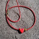 Walentynkowe serce z ceramiki - wisiorek handmade dla ukochanej osoby